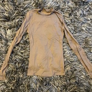 tan express mockneck long sleeve